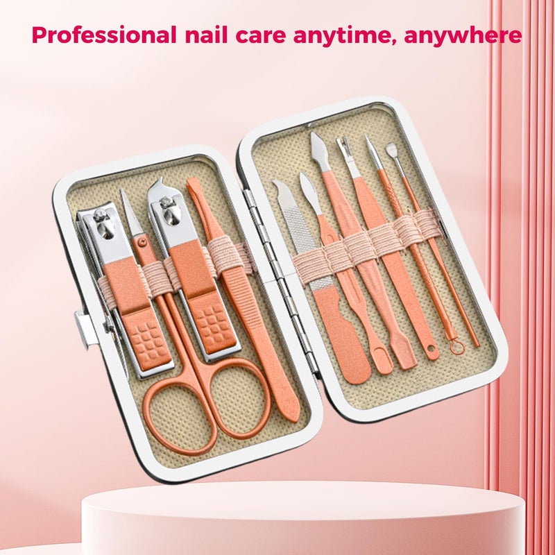 FIXBODY Nail Clippers Set, 10 PCS Professional Manicure Set and Pedicure Kit with Travel Case,Stocking Stuffers, Christmas Gift for Men and Women - Image 2